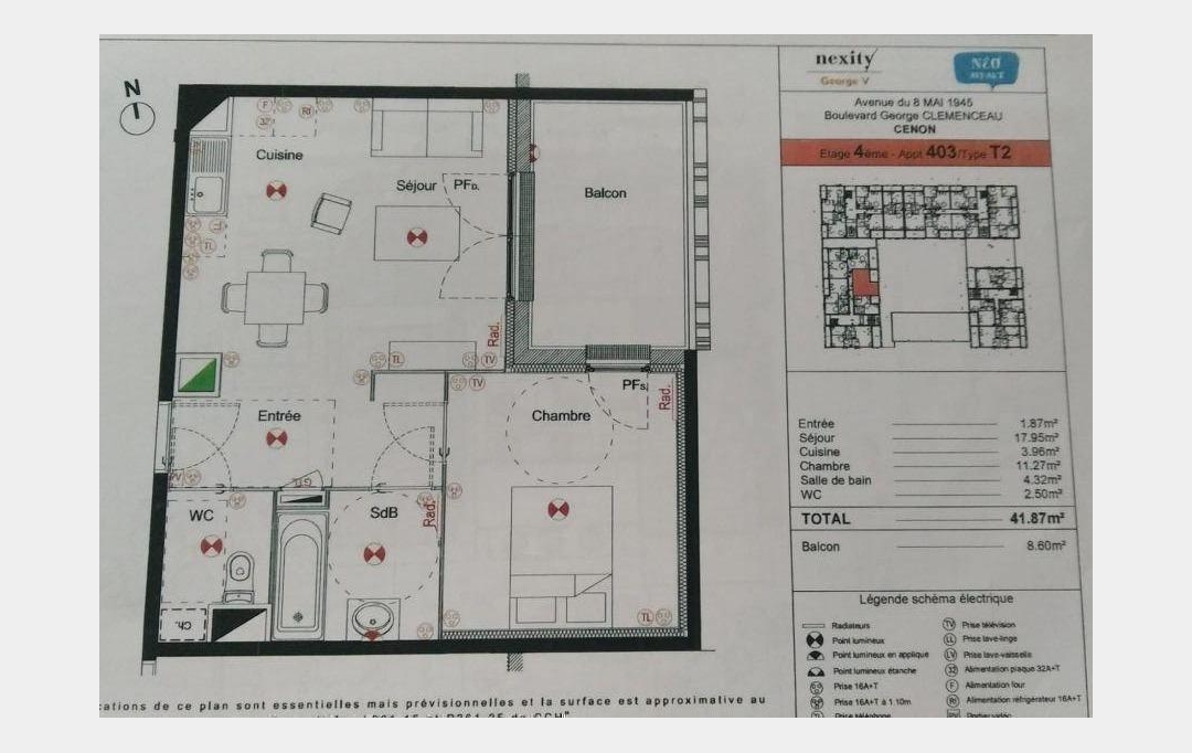 Annonces NTRE2MERS : Appartement | CENON (33150) | 41 m2 | 149 000 € 