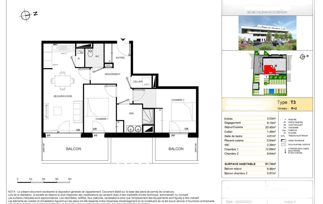 Annonces NTRE2MERS : Appartement | VILLENAVE-D'ORNON (33140) | 62 m2 | 327 000 € 